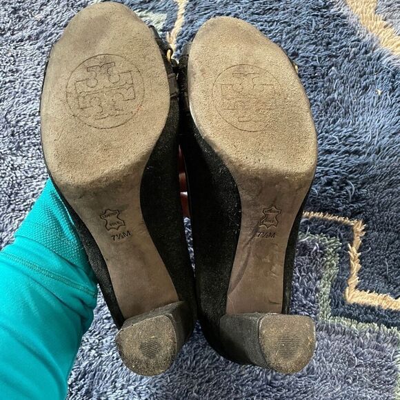 Tory Burch Salem Suede Pumps High Heel Shoes - Picture 4 of 7